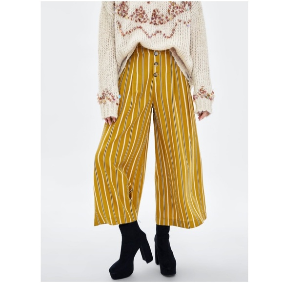 Zara Pants - NWT Zara Wide Cropped Pants